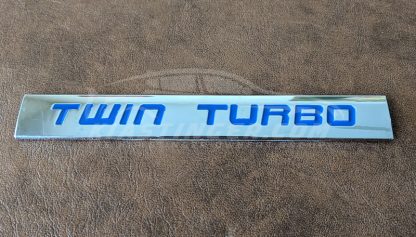 blue twin turbo badge